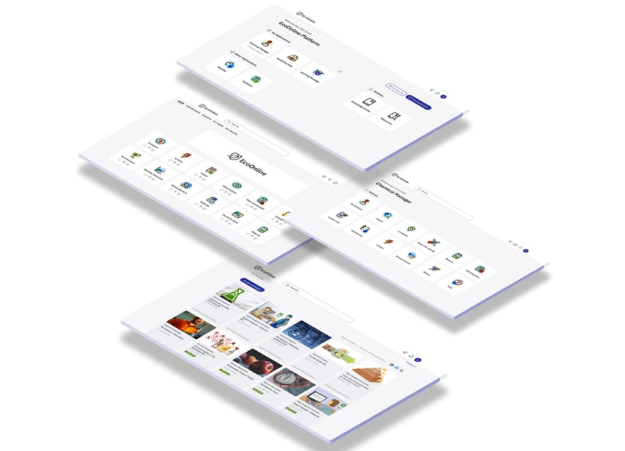 Product screens isometric layout